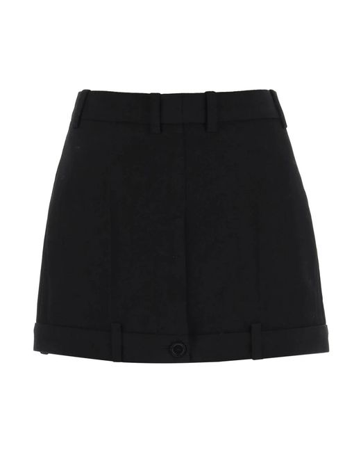 Falda mini plisada Balenciaga de color Black