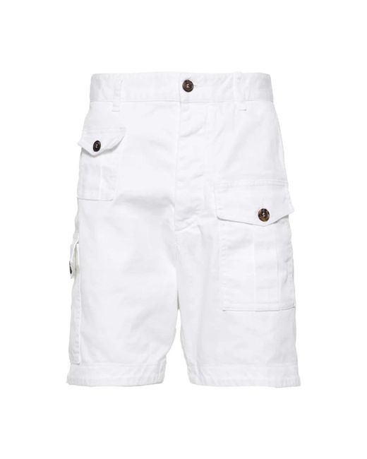 DSquared² White Casual Shorts for men