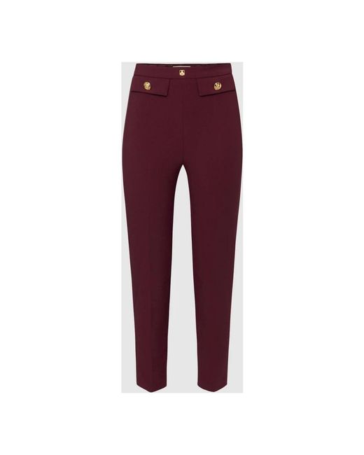 Elisabetta Franchi Red Cropped Trousers
