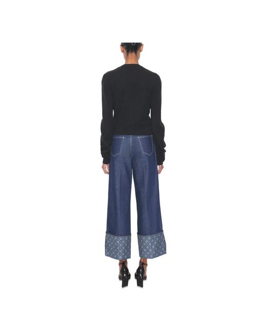Tory Burch Blue Wide Jeans