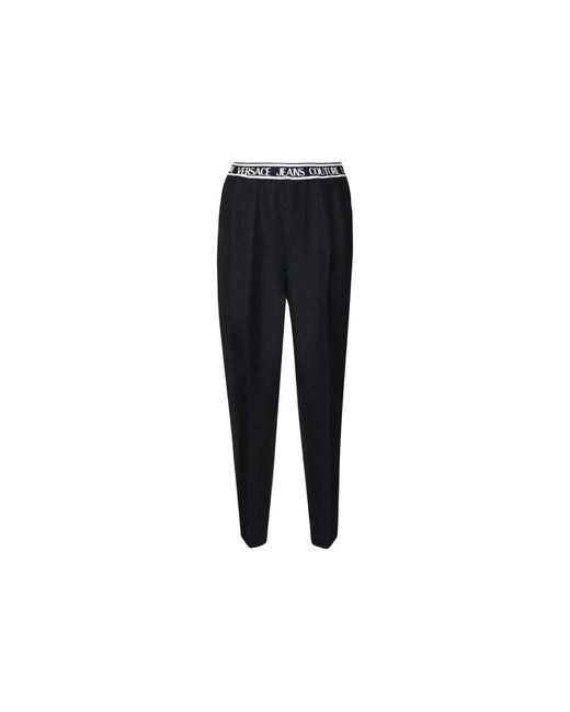 Versace Jeans Couture Black Straight Trousers for men