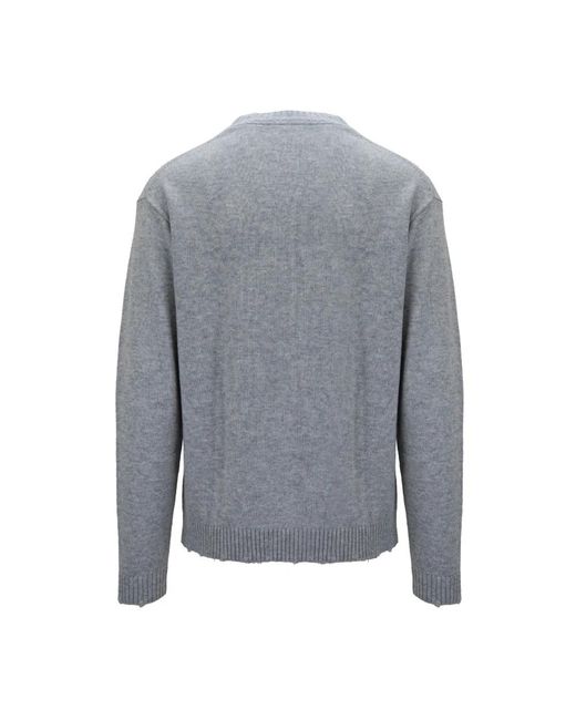Sun 68 Gray Round-Neck Knitwear for men