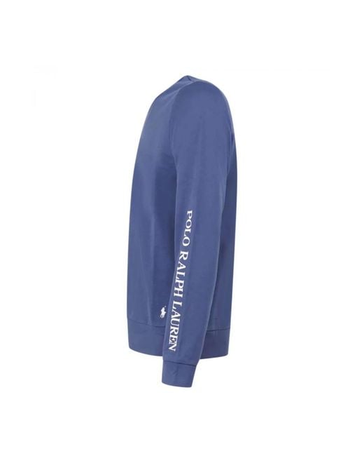 Ralph Lauren Baumwoll langarmshirt mit rundhalsausschnitt in Blue für Herren