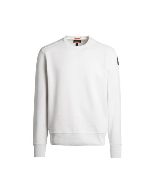 Parajumpers Gestructureerde Crewneck Sweatshirt in het White voor heren