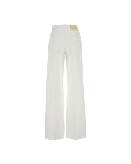 McQueen White Wide Jeans