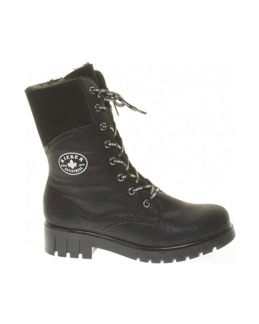 Rieker Black Winter Boots