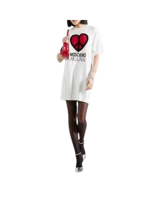 Moschino White Short Dresses