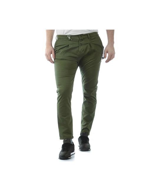 Daniele Alessandrini Green Slim-Fit Trousers for men