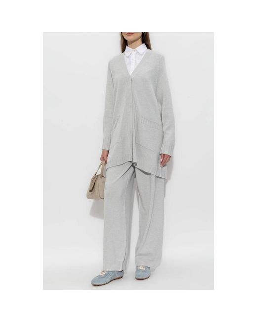 Fabiana Filippi Gray Wide Trousers