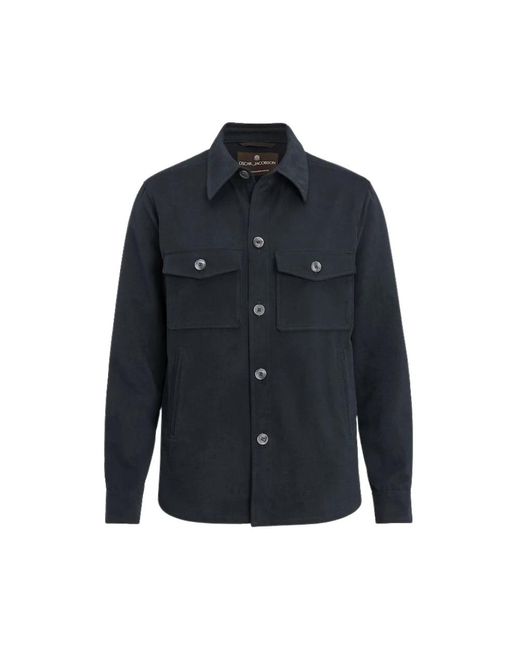 Oscar Jacobson Marine Maverick Jacke Gebürstete Baumwolle in Blue für Herren