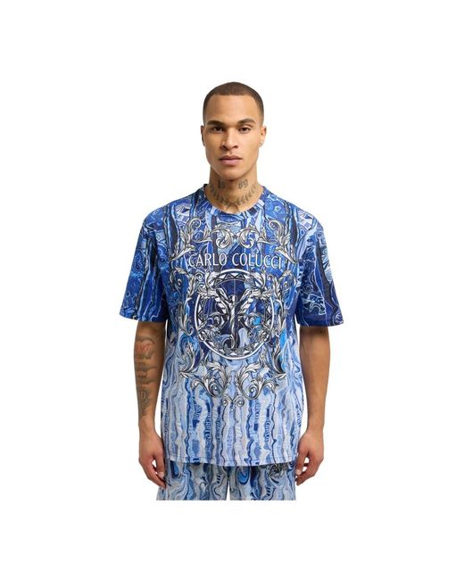 carlo colucci Blue T-Shirts for men
