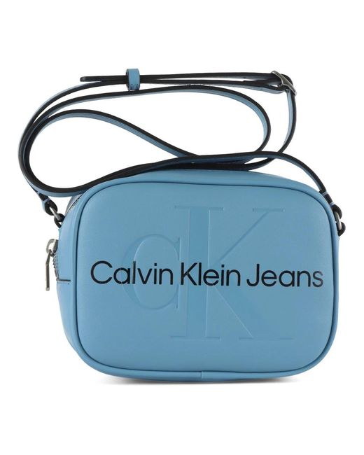 Calvin Klein Blue Logo kameratasche eco-leder crossbody