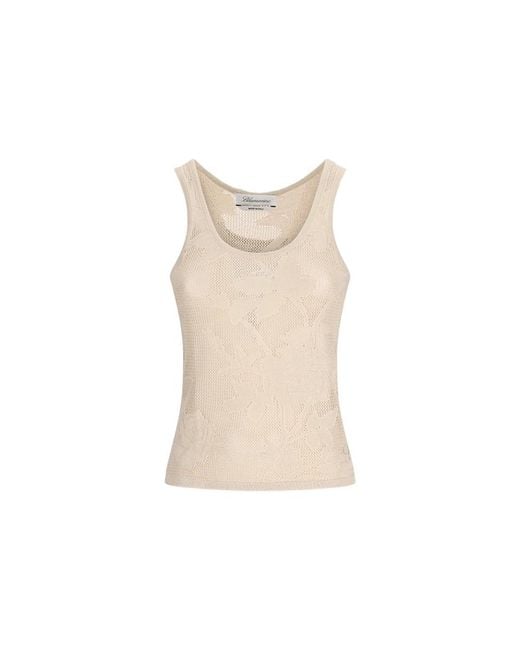 Blumarine Sleeveless Tops in het Natural