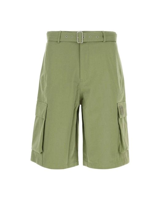 Maison Kitsuné Grüne Baumwoll-Bermuda-Shorts in Green für Herren