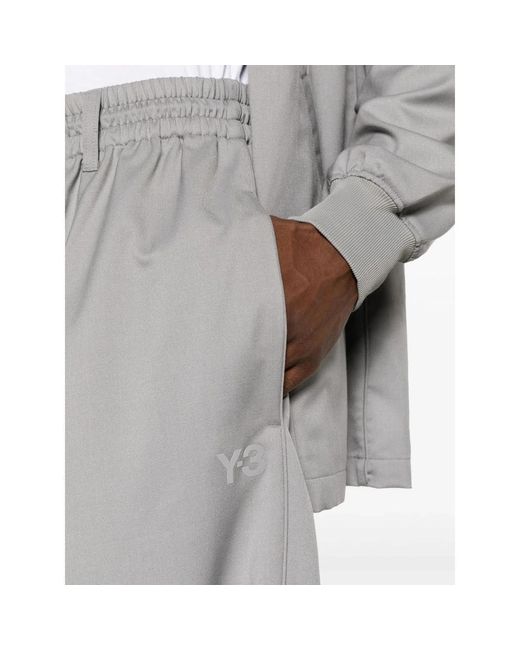 Y-3 Gray Wide Trousers for men