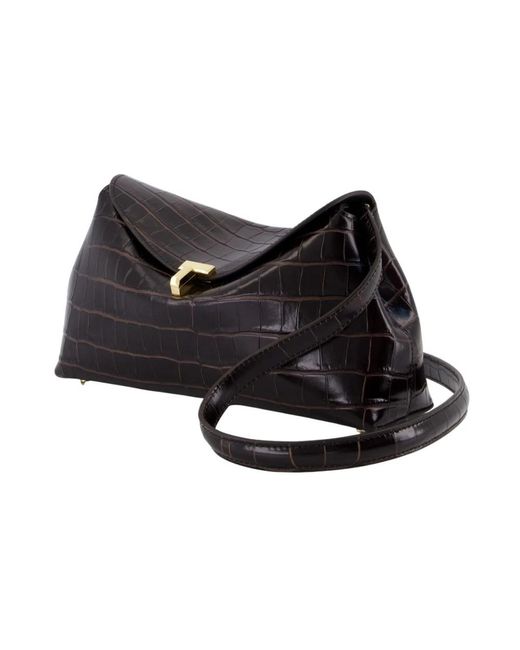 Totême  Black Braune Leder T-Lock Tasche