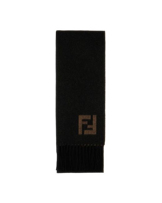 Fendi Black Winter Scarves for men
