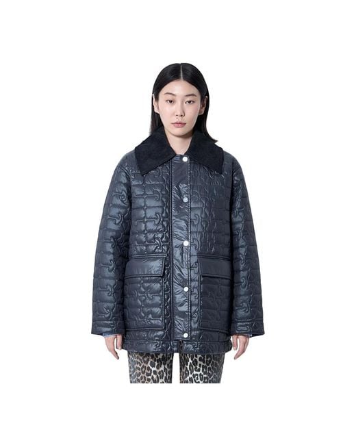 Winter Jackets Ganni de color Blue