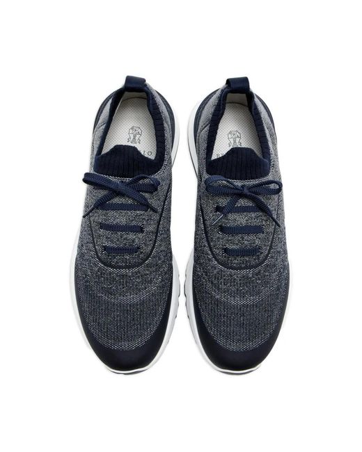 Brunello Cucinelli Blue Sneakers for men