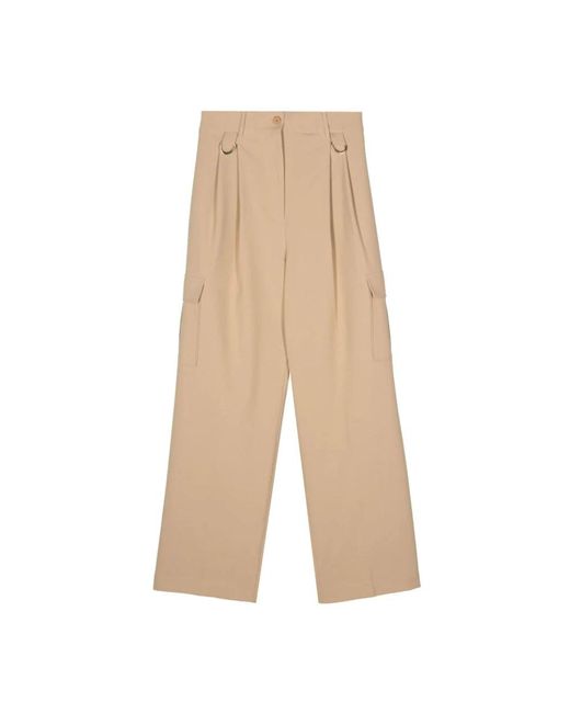 Semicouture Natural Wide Trousers