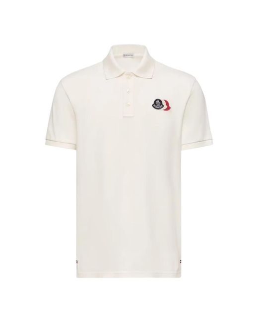 Moncler White Polo Shirts for men