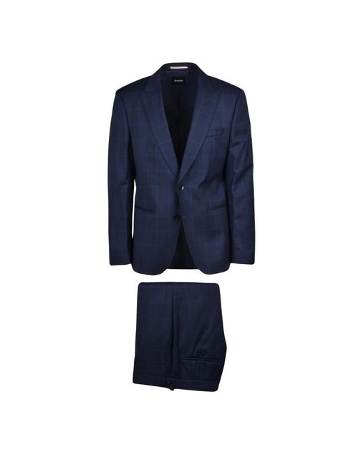 Boss Blue Single Breasted Suits for men