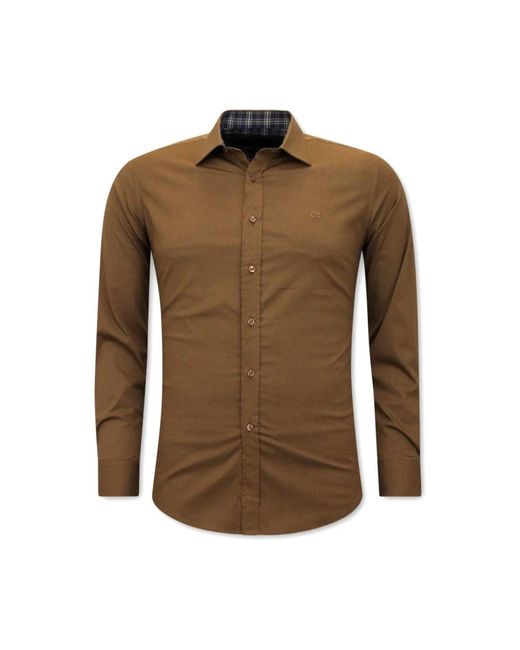 Gentile Bellini Brown Formal Shirts for men