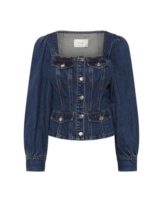 Gestuz Denim Hemden in het Blue
