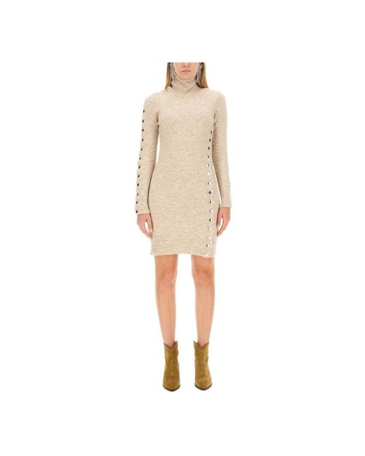Isabel Marant Natural Knitted Dresses