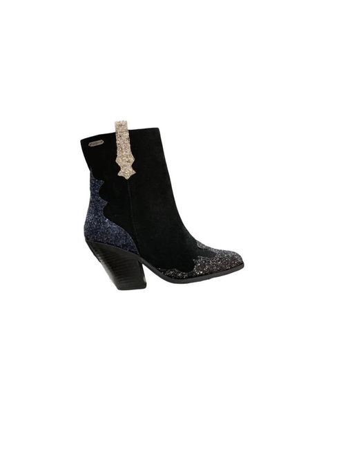 Pepe Jeans Black Heeled Boots