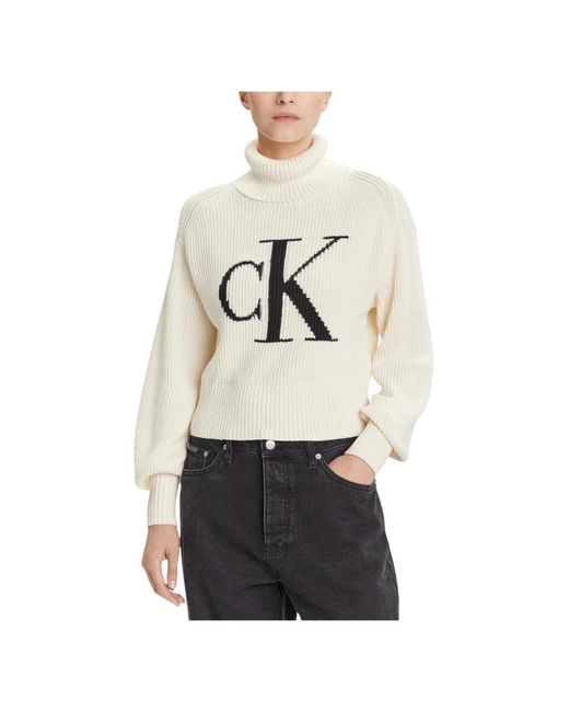 Calvin Klein White Turtlenecks