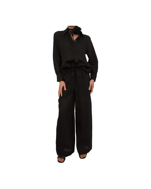 Marella Black Wide Trousers