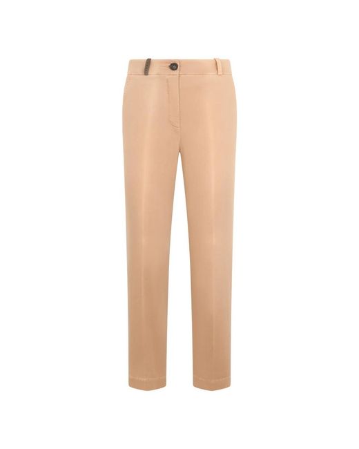 Peserico Natural Cropped Trousers