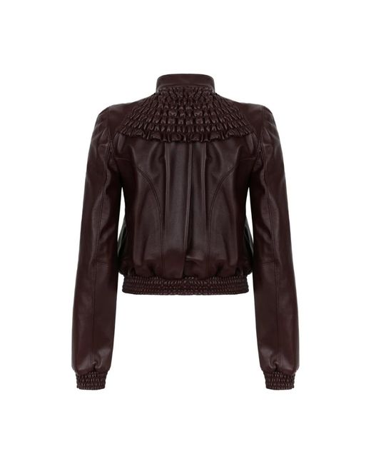 Leather Jackets McQueen de color Black