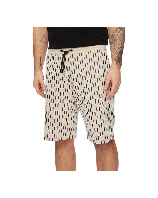 Karl Lagerfeld Baumwoll regular fit shorts in Natural für Herren