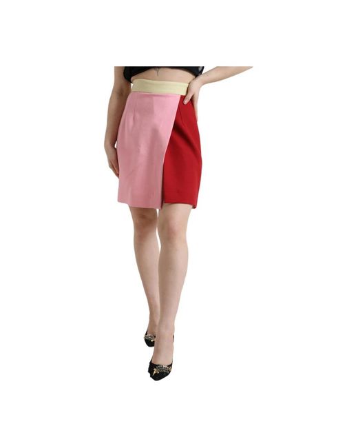 Dolce & Gabbana Red Short Skirts