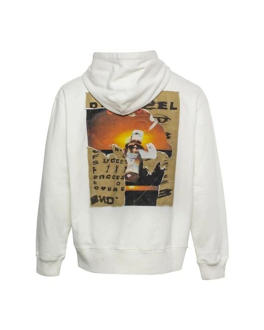 DIESEL Gray Hoodies for men