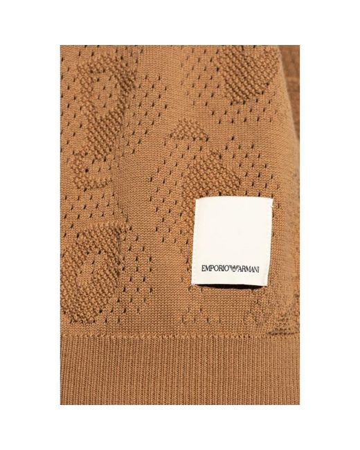 Knitwear > round-neck knitwear Emporio Armani pour homme en coloris Brown