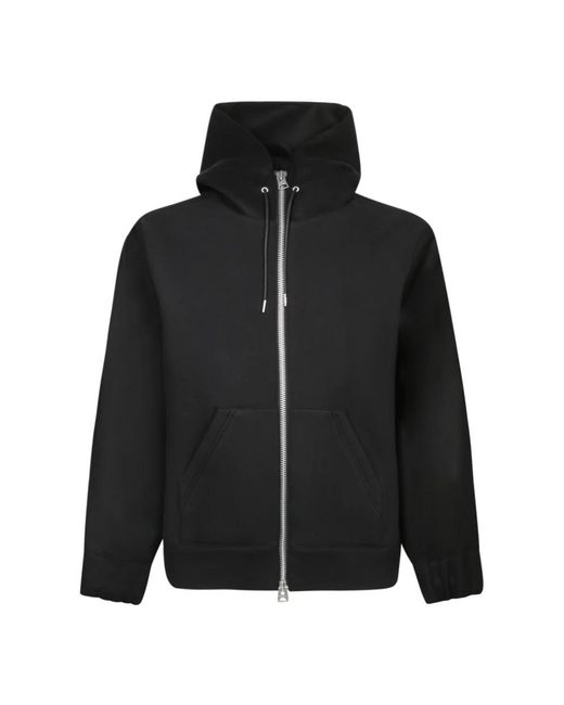 Sacai Black Zip-Throughs for men