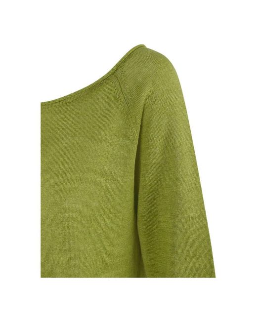 Cortana Green Round-Neck Knitwear