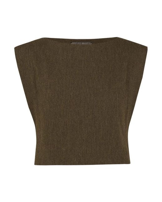 Cortana Green Sleeveless Tops