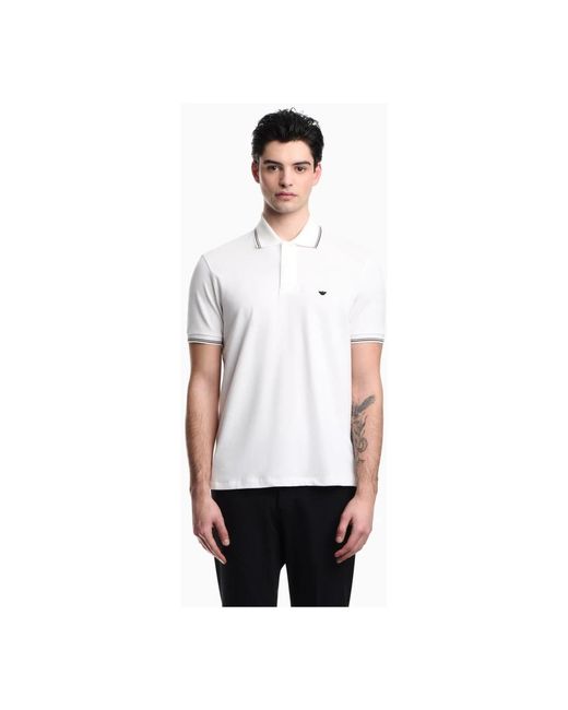 Emporio Armani White Polo Shirts for men
