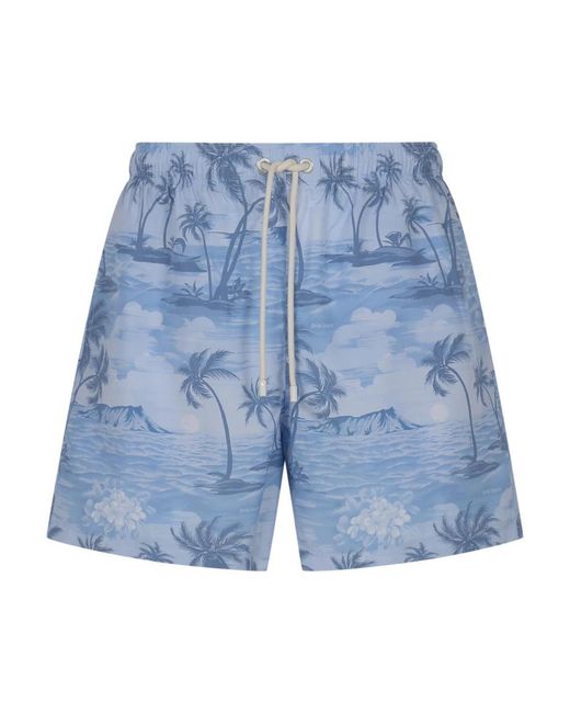 Palm Angels Blue Beachwear for men