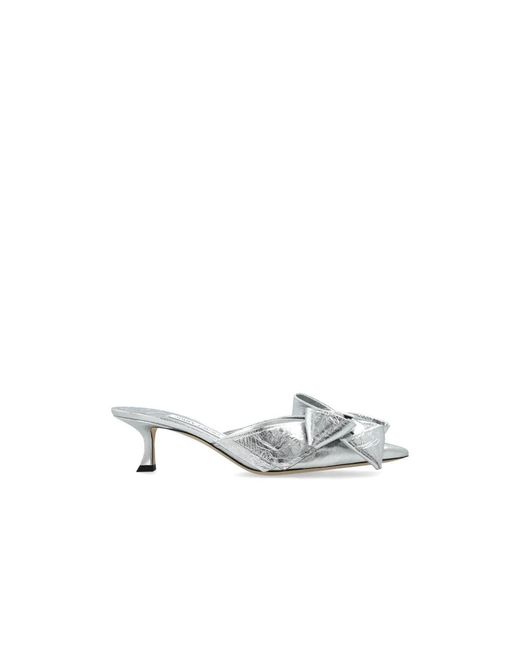Jimmy Choo White Heeled Mules