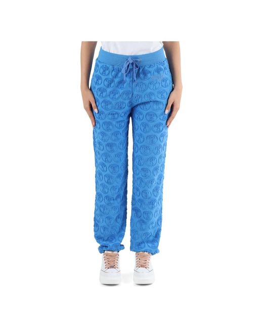 Pantaloni sportivi in misto cotone di Moschino in Blue