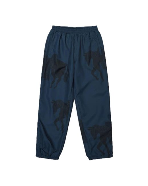 by Parra Blue Wide Trousers for men