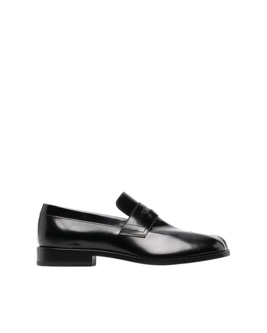 Maison Margiela Schwarze tabi loafers mit blockabsatz in Black für Herren