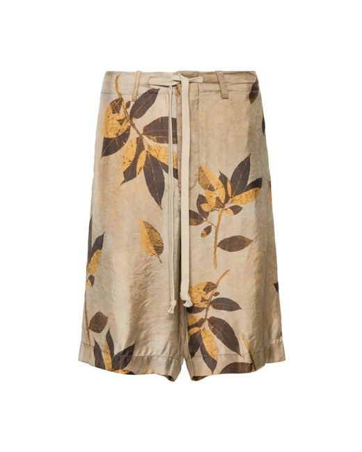 Long Shorts Uma Wang de hombre de color Natural