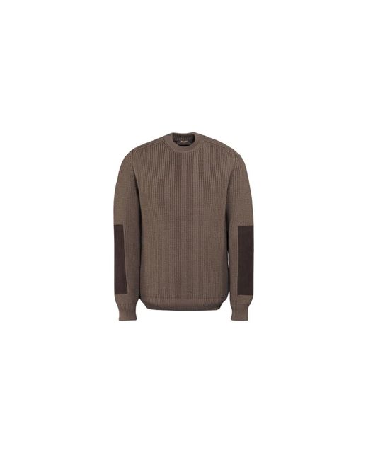 Round-Neck Knitwear di Moorer in Brown da Uomo