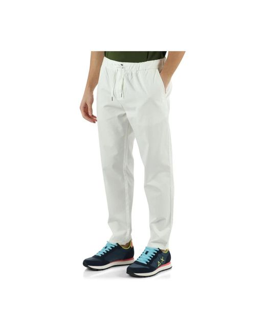 Sun 68 Gray Slim-Fit Trousers for men